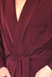Бордовый мужской халат из хлопка B&B