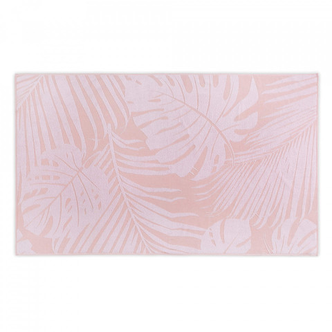 Полотенце пляжное 100x180 Hamam Leaves coral коралловый