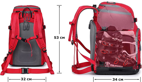Картинка рюкзак для ботинок Semsty 9066-SY red - 4
