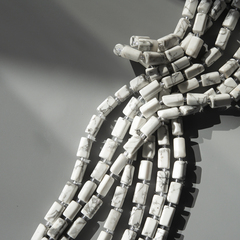 Магнезит натуральный, 6*10-12мм, бочонки