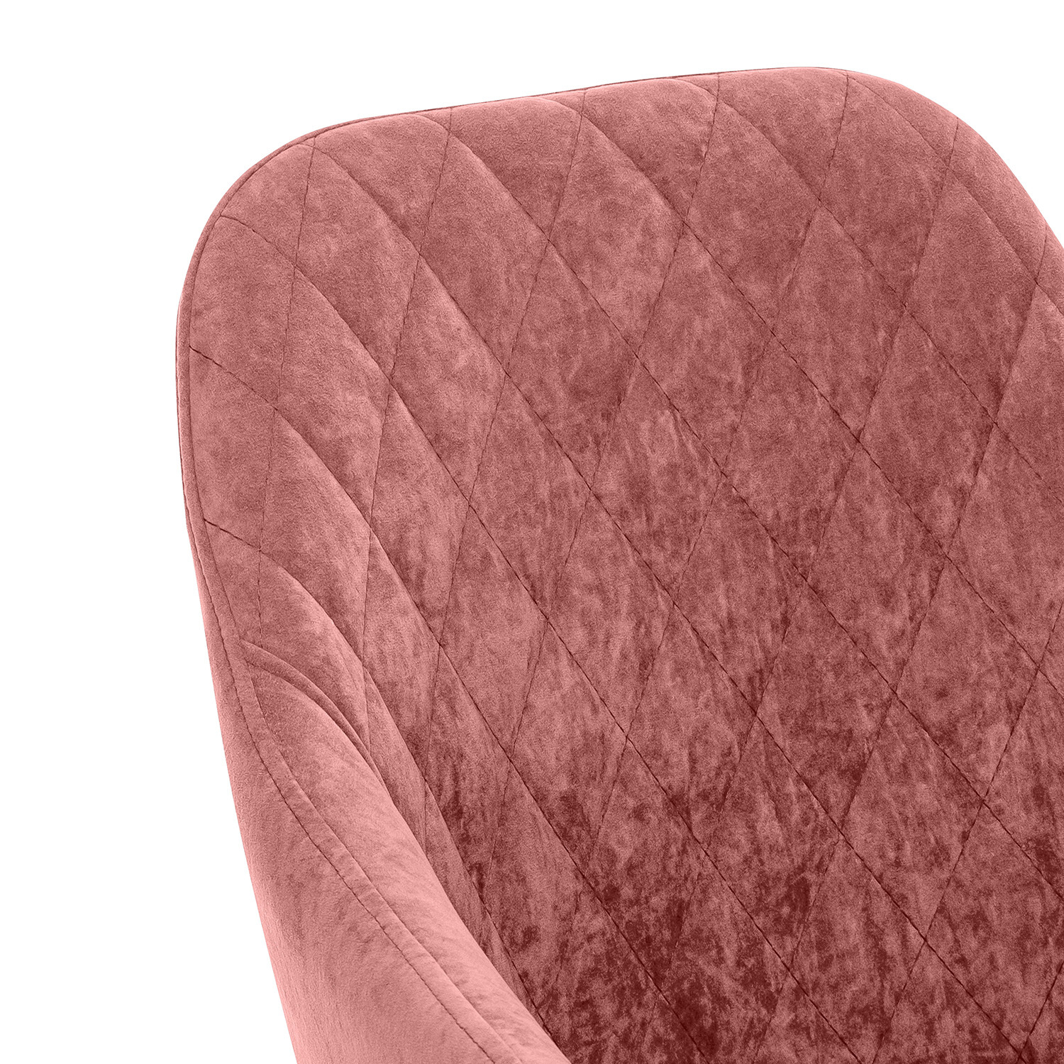 Стул с подлокотниками Leset Слим, каркас Черный, велюр Персиковый, фото 6