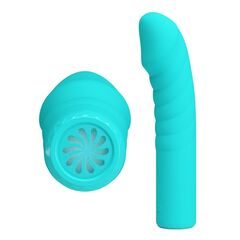 Аквамариновый вибромассажёр Rylan - 16 см. - 