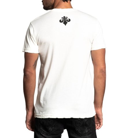 Affliction | Футболка мужская Crows White A22657 спина