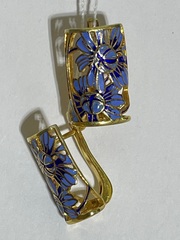 Ирисы (серьги  из серебра)