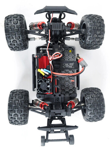 Радиоуправляемый внедорожник MJX Hyper Go 4WD Brushless Truggy 1:16 - MJX-16210-RED Полноприводный джип для дрифта, монстр-трак