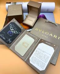 99904- Подарочный футляр/коробка комплект упаковки BVLGARY для кольца, серёжек пусет