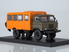 GAZ-66 shift work bus khaki-orange 1:43 Start Scale Models (SSM)