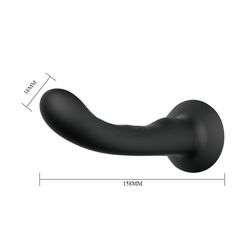 Страпон с изогнутой головкой Ultra Harness Curvy Dildo - 15,8 см. - 