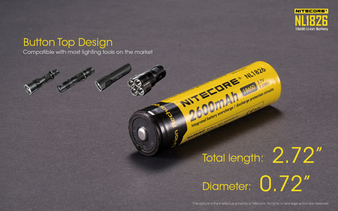 Аккумулятор Nitecore Rechargeable NL1826 18650 Li-Ion 2600 mAh (18546)