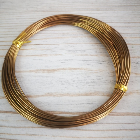 Проволока для рукоделия Античное золото 1 мм. (10 метров)
