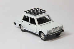 VAZ-2107 Lada with roof rack white Agat Mossar Tantal 1:43