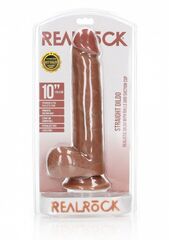 Телесный фаллоимитатор Straight Realistic Dildo Balls Suction Cup 10 - 28 см. - 