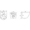AC1100-AC0105-AC0121 Комплект 3 в 1: подвесной унитаз Bequem AC1100 белый с инсталляцией AC0105 и кнопкой AC0121 хром