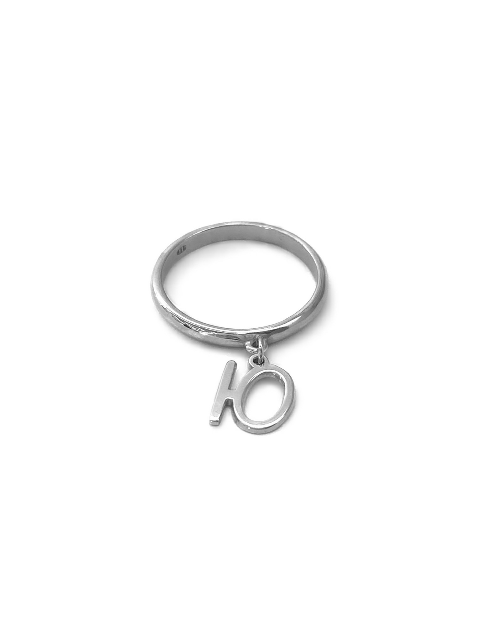 Серебряное кольцо «воплощение» с подвеской «Ю»