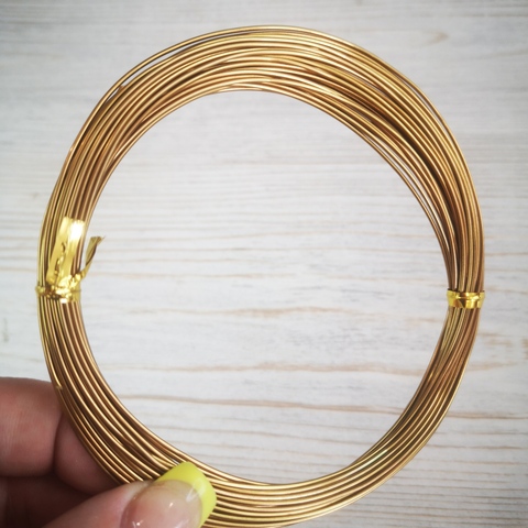 Проволока для рукоделия Античное золото 1 мм. (10 метров)