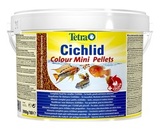 Корм для всех видов рыбок-цихлид Tetra Cichlid Colour Mini, для улучшения окраса, ведро 10 л