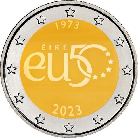 2 евро  Членство в ЕС 50 лет Ирландия 2023 год