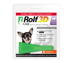 Rolf Club 3D капли инсектоакарицидные для собак