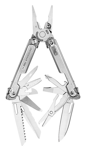 Мультитул Leatherman Free P4 100 mm, 21 функций, серебристый (832642)