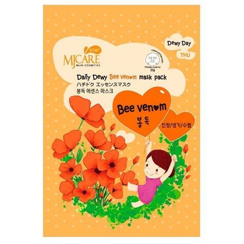 МЖ Daily Dewy Маска тканевая с пчелиным ядом MJ Care Daily Dewy Bee Venom Mask Pack 25гр