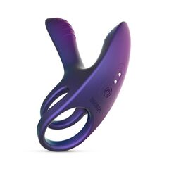 Фиолетовое эрекционное виброкольцо с клиторальной подушечкой Infinity Ignite - 