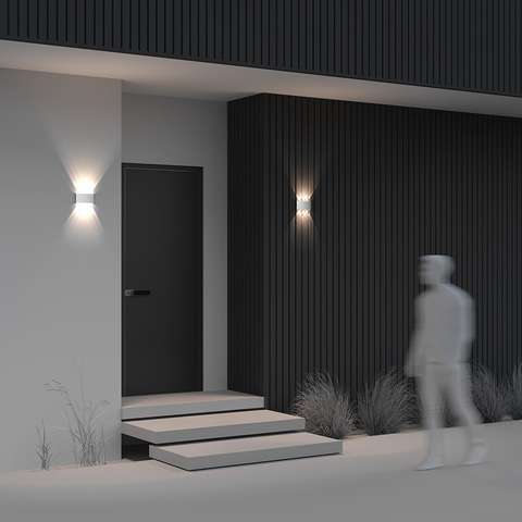 Уличный настенный светодиодный светильник Maytoni Strato O417WL-L6W3K