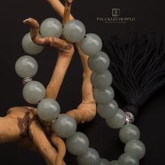 Чётки православные. Нефрит цвета морской волны. 20 бусин