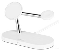 Беспроводная зарядка TTEC AirCharger Quattro M MagSafe Competitible 4in1 iPhone + Apple Watch + AirPods Wireless Fast charger with LED light, белый