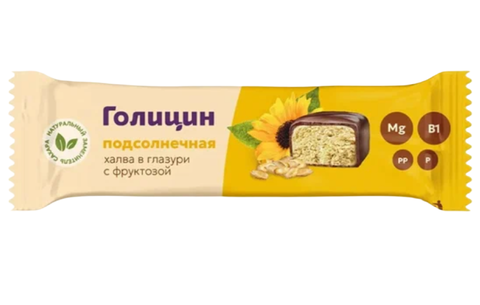 Халва батончик Подсолн. Голицин с фруктозой в шок.глаз, 68г