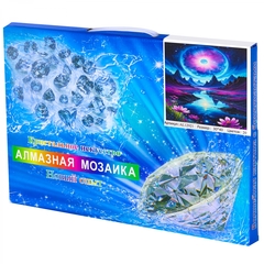 
          Алмазная мозаика Alingar, на подрамнике, с полным заполнением, (глянц) дизайн рамка, 30х40 см, 20 цветов, "Фантастический пейзаж"
