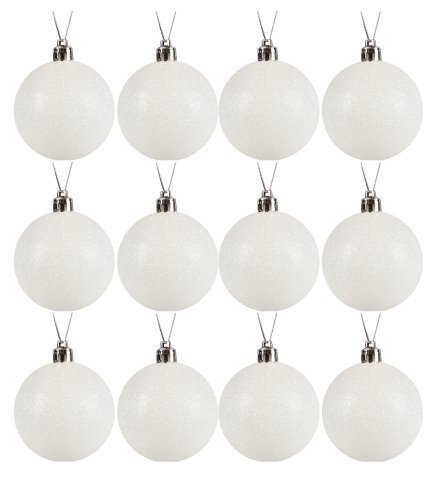 Набор шаров 4см 12шар белые ИСКРА