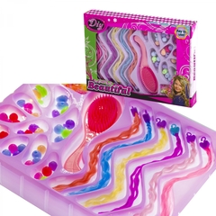 
          Набор для создания украшений-бусины Alingar, 280х200х45, "Beautiful", 10 вид. бус, пряди, расческа, резин. для волос, крючок, карт. уп.