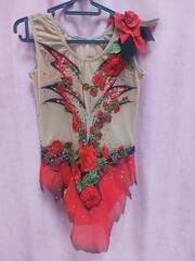 Купальник для художественной гимнастики без страз рост 122-128 см НОВЫЙ