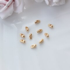 Бусина разделитель (спейсер) фриформ, 7*3 мм, позолота, 10 штук, Р083