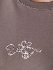 Нарядная футболка с принтом пайетками из премиального хлопка с эластаном  D49.123 (128809)