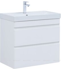 Aquanet 346049 Тумба Слим 80 2 ящ. цв.белый сатин (346049) фото