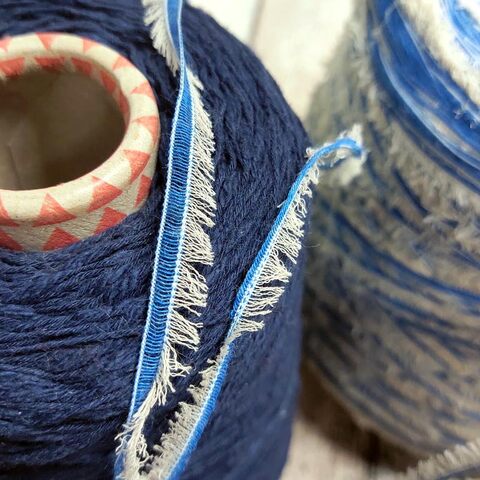 Хлопок фасонный BE MI VA / MUSK 180 синий с бежевым