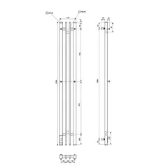 Полотенцесушитель электрический Point Фрея PN20722B П2 140x1200 диммер слева, черный