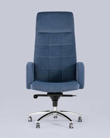 Кресло руководителя Лестер микровелюр темно-синий, 142см. 53см. 70см.