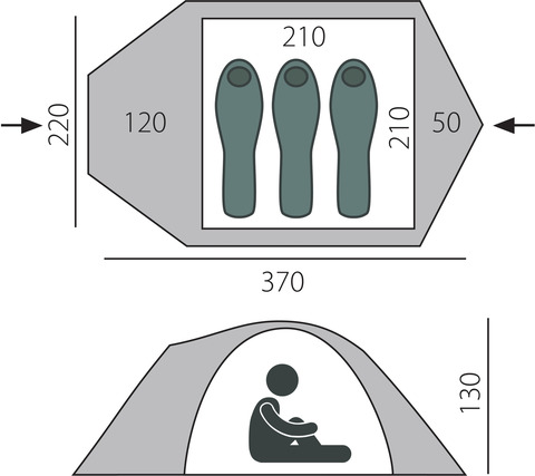 Картинка палатка туристическая Btrace Challenge 3  - 3