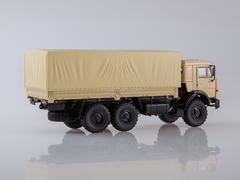KAMAZ-43118 6x6 flatbed truck with awning beige 1:43 PAO KAMAZ