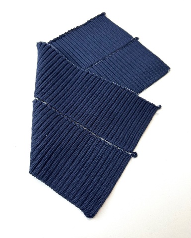 Подвяз из смесовой шерсти комплект из 2шт, цвет: тёмно-синий, размер: 8х36см