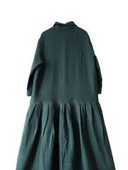 Полюшка. Платье льняное макси без отделки PL-42-5379