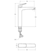 BelBagno DUE-LMC-CRM-W0 DUE Смеситель для накладной раковины без донного клапана, хром