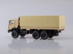 KAMAZ-43118 6x6 flatbed truck with awning beige 1:43 PAO KAMAZ