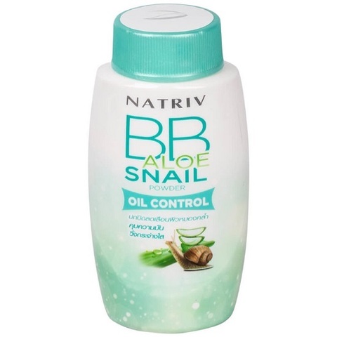 Матирующая ВВ-пудра Natriv для жирной кожи с алое и улиточной слизью, BB Aloe Snail Powder, 40 гр