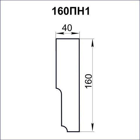 Наличник из пенопласта чертёж.