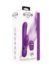 Фиолетовый вибромассажер-кролик Kegel Rabbit с браслетом - 22,5 см. - 