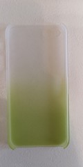 Чехол накладка Gurdini iPhone 5/5S/SE пластик двухцветный белый с зеленым
