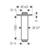 Hansgrohe 27479820 27479820 HG MANUFACTURE держатель для душа потолочный